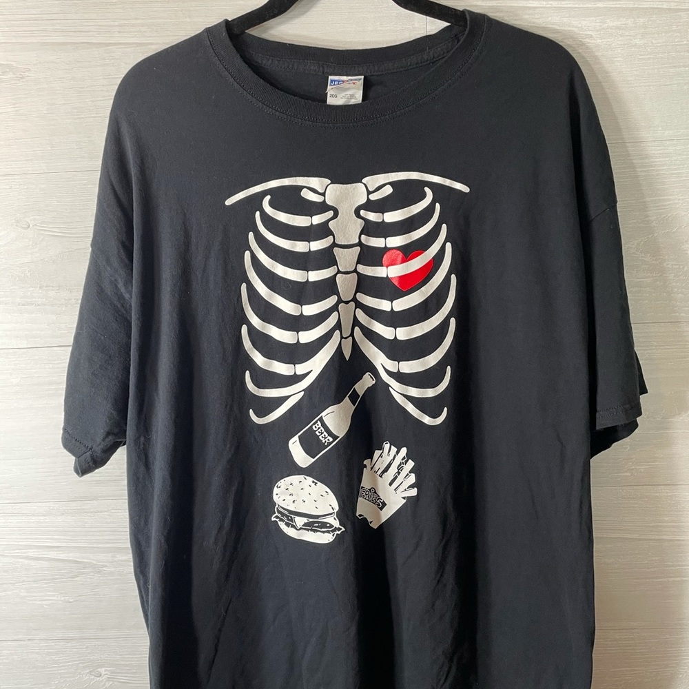 Halloween Dad Tshirt Funny Fries Beer burgers